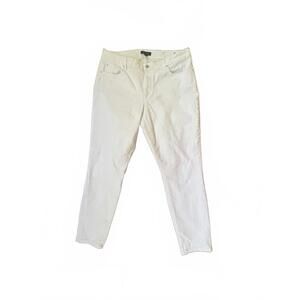 Ann Taylor White Straight Leg Jeans-14